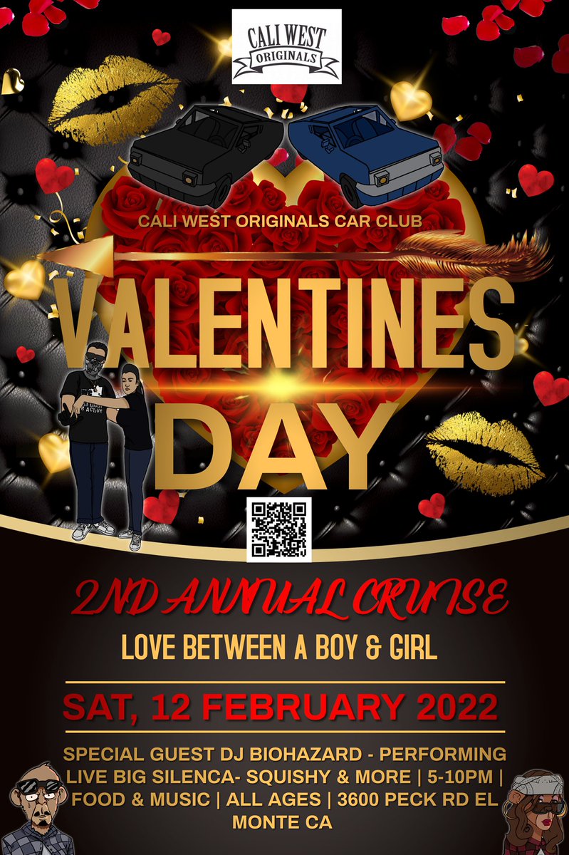 WCWAinc's tweet photo. Hey everyone! Just wanted to invite you to #CaliWest Originals Bike Club, Lowrider Club & clothing 2nd annual cruise. @BigSilenCA & #Squishy will be performing live!! We will be vending our merch & will have custom Cholo & Chola Ape NFT Valentine’s Day cards! https://t.co/geCWDLoNUE
