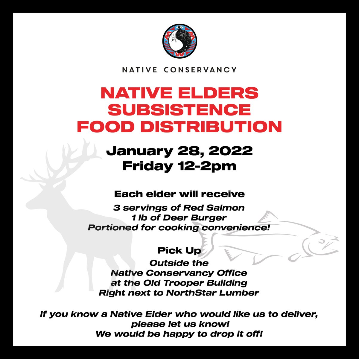 For pick-ups or drop-offs, please email: Jim@nativeconservancy.org

Learn more about this program:
nativeconservancy.org/indigenous-foo…