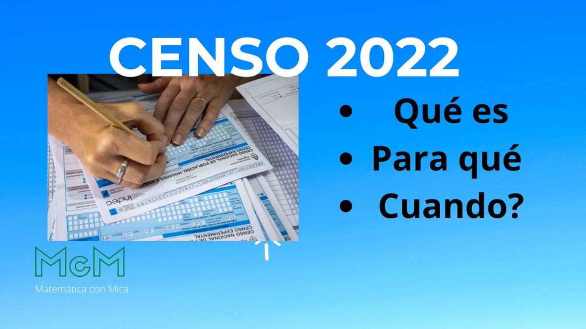 youtu.be/PDNsl-Nik8I  Una clase inicial para conocer un poquito de los censos. Este año, una modalidad diferente. Te invito a verlo y compartirlo.
#Censo2022 #indec #censo
