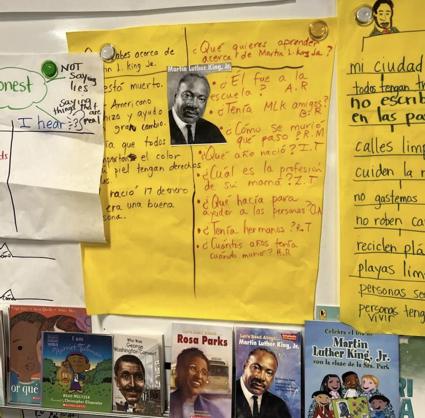 CovinaValleyUSD's tweet photo. Manzanita Elementary School Mustangs are having fun in class drawing on whiteboards and learning about the great work done by leaders such as Martin Luther King, Jr! https://t.co/yGcFWwNq1n