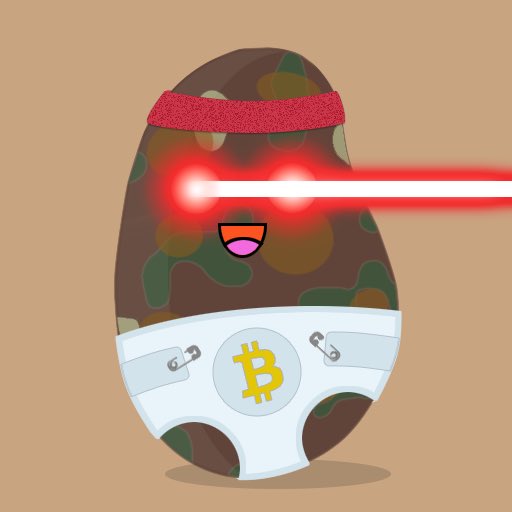 Sup #NFT fam. Very rare camo spud with laser eyes. Madness 🥔 #NFTCommmunity