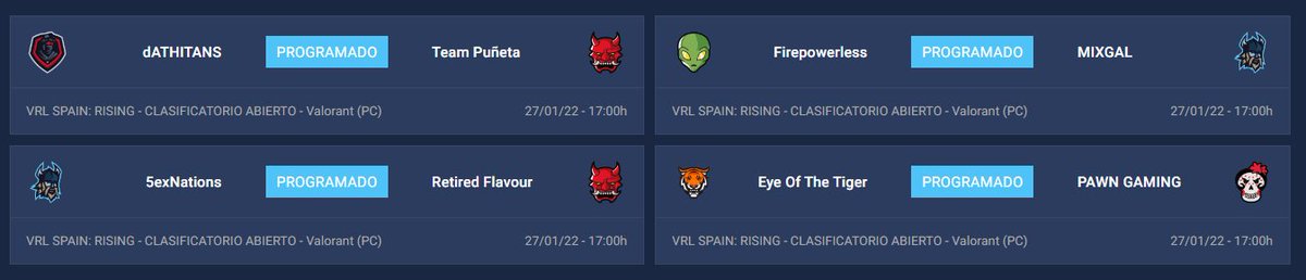 Lembo006's tweet photo. RESUMEN @LVPesVALORANT 🔥

Llegamos a última ronda del Open con mucha presencia de @TormentaVALes y sólo 1 equipo italiano (@5exNations)

La sorpresa la dio @HorcusCSGO clasificándose con un mix junto a @Morthe_1, habrá que estar atentos 👀 https://t.co/Im2u8JqsXY