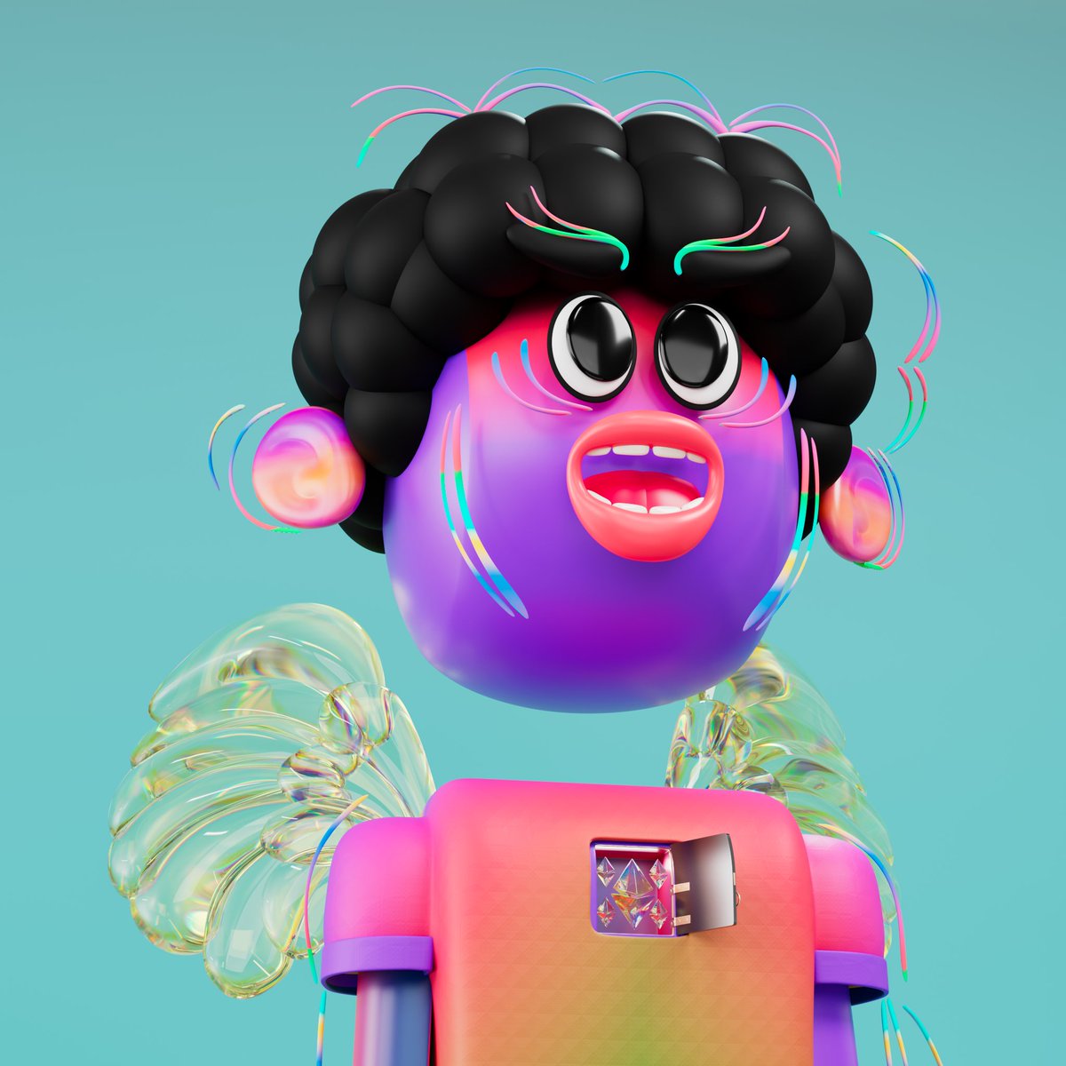 _TheAces's tweet photo. Another Twitter-first sneak peek. 

Our 1/1 Guest Artist Pieces continue to leave us in awe!!! Check out this ultra-rare piece by @GKariithi91–a ridiculously talented 3D character artist from Nairobi, Kenya. https://t.co/FnQ7S3oNrU