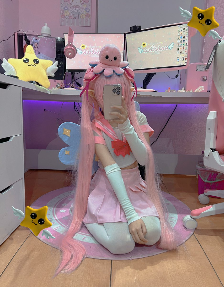 xLolipeach's tweet photo. 𝑨𝒍𝒍 𝒚𝒐𝒖𝒓 𝒅𝒓𝒆𝒂𝒎𝒔 𝒘𝒊𝒍𝒍 𝒄𝒐𝒎𝒆 𝒕𝒓𝒖𝒆🌟
𝕒𝕟𝕚𝕖𝕝𝕚𝕔𝕒 𝕞𝕪 𝕚𝕕𝕠𝕝
Me inspiré en el outfit de mi yt fav @AnielicaYT para este cosplay, espero pudiera verlo estoy muy feli ani tekiero😭💖, hice a Zenith, la mochila de patita de neko etc🥺 
ig Lolipeach_doll https://t.co/zfynv2Larr