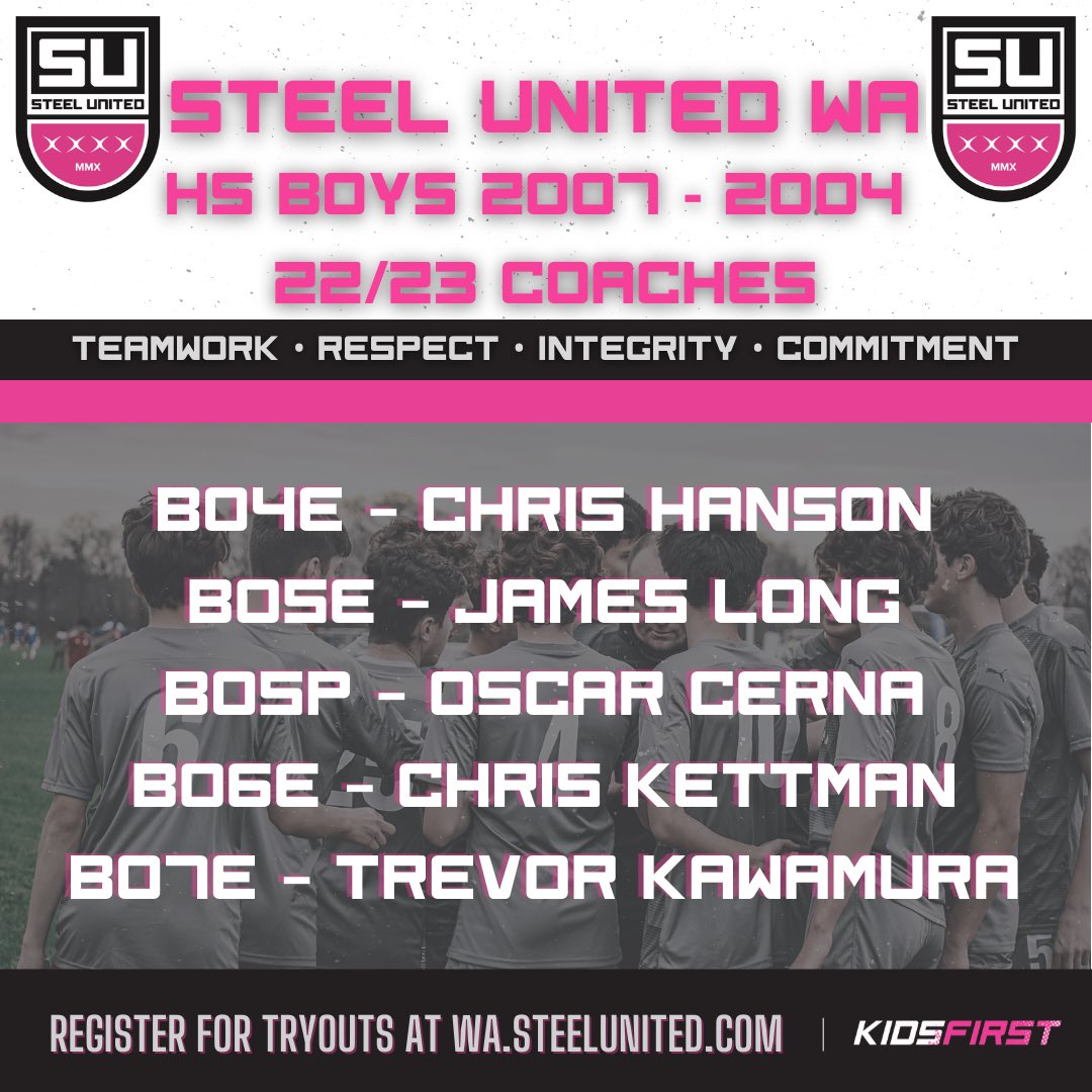 Steel United Washington Boys HS Coaching Assignments