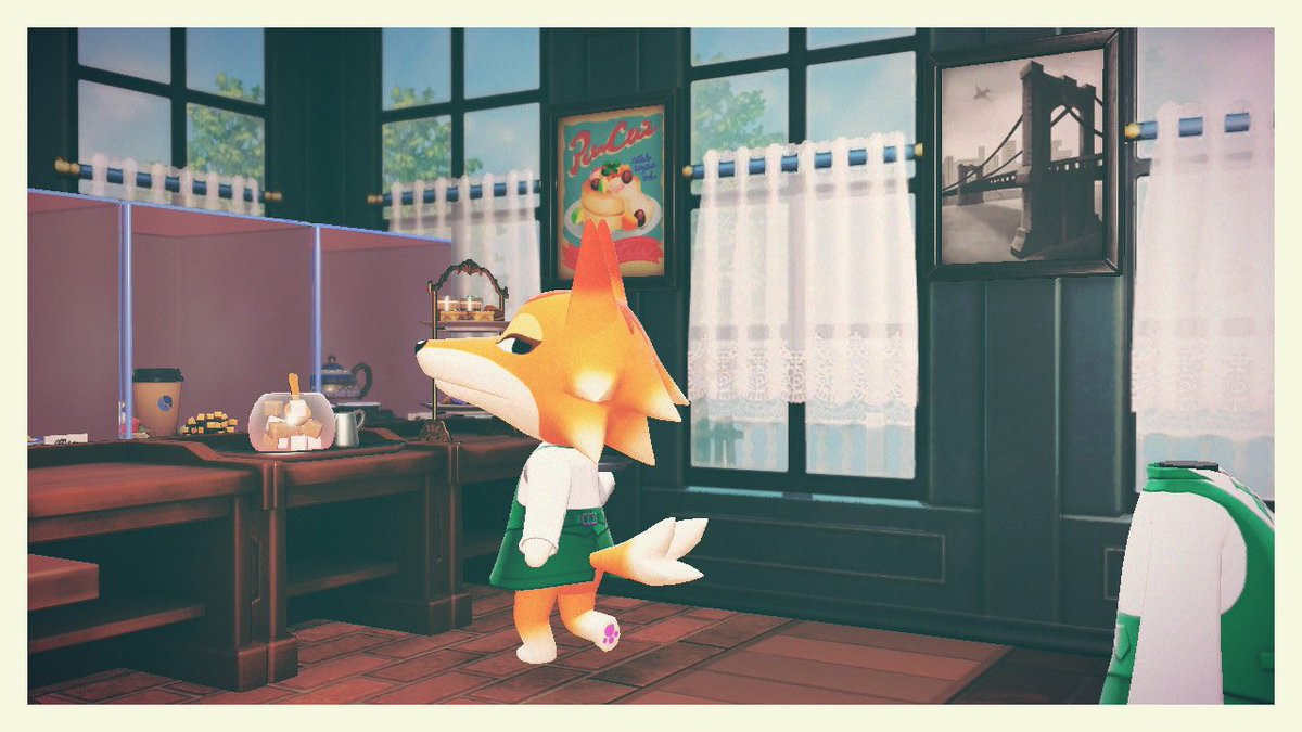 HorizonsBee's tweet photo. Chief kept sneaking into the shots like "what???? you were *ahem* taking a picture??? didyougetmygoodside?"
#ACNH #AnimalCrossing https://t.co/8iDJHwZtuQ