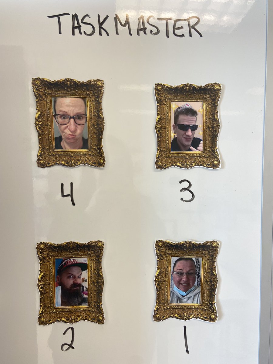 HBSS_213's tweet photo. Day one and task one of our Taskmaster challenge in 213 and here is the scoreboard so far: https://t.co/VJClil8zjG