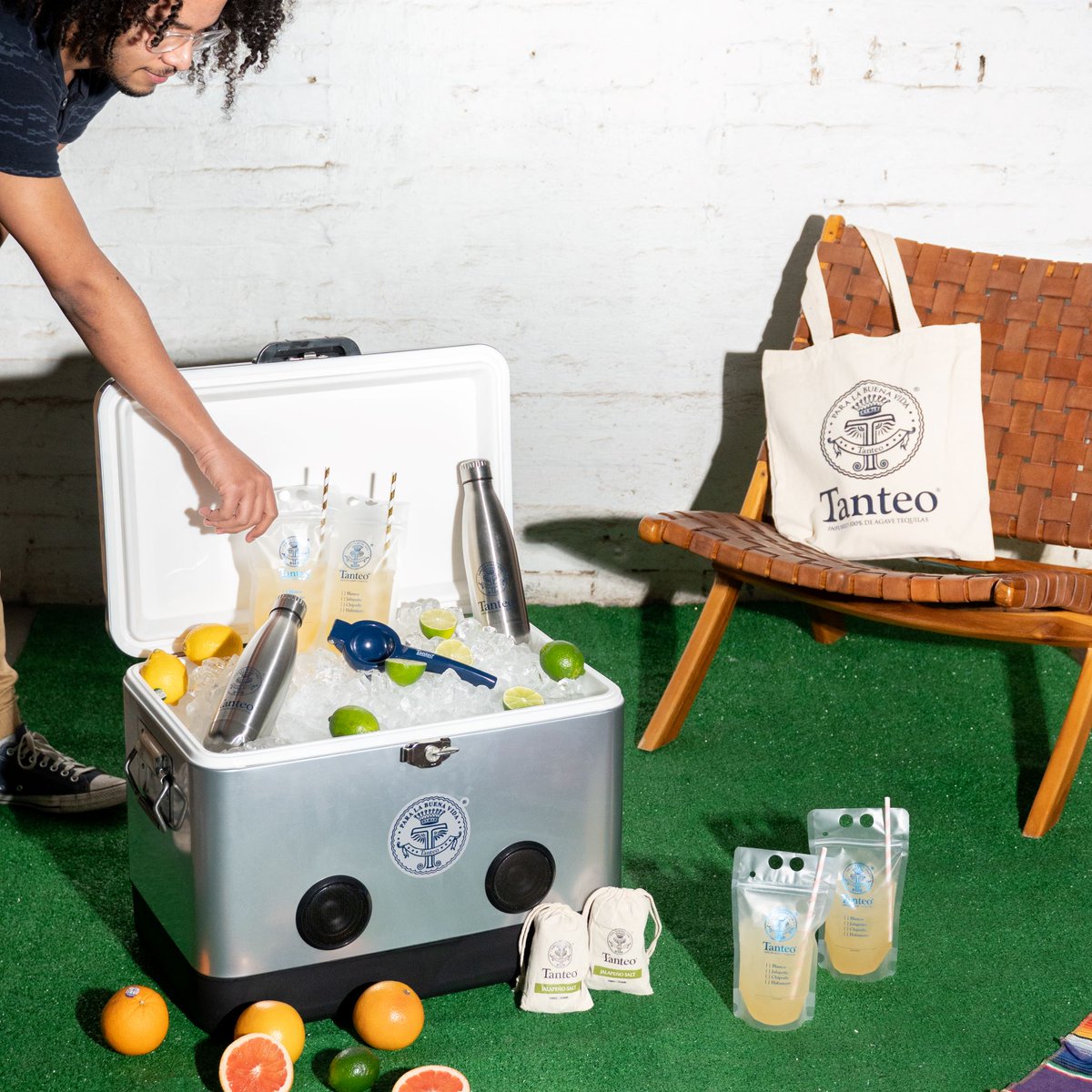 Are you interested in a cooler that will keep your tequila cold and your tunes bumping? Follow the directions on our Instagram to enter for a chance to win this <a href="/TanteoTequila/">Tanteo Tequila</a> branded Bluetooth cooler and swag! 
Instagram: bddy.me/3H54qil 
#NationalSpicyMargaritaDay