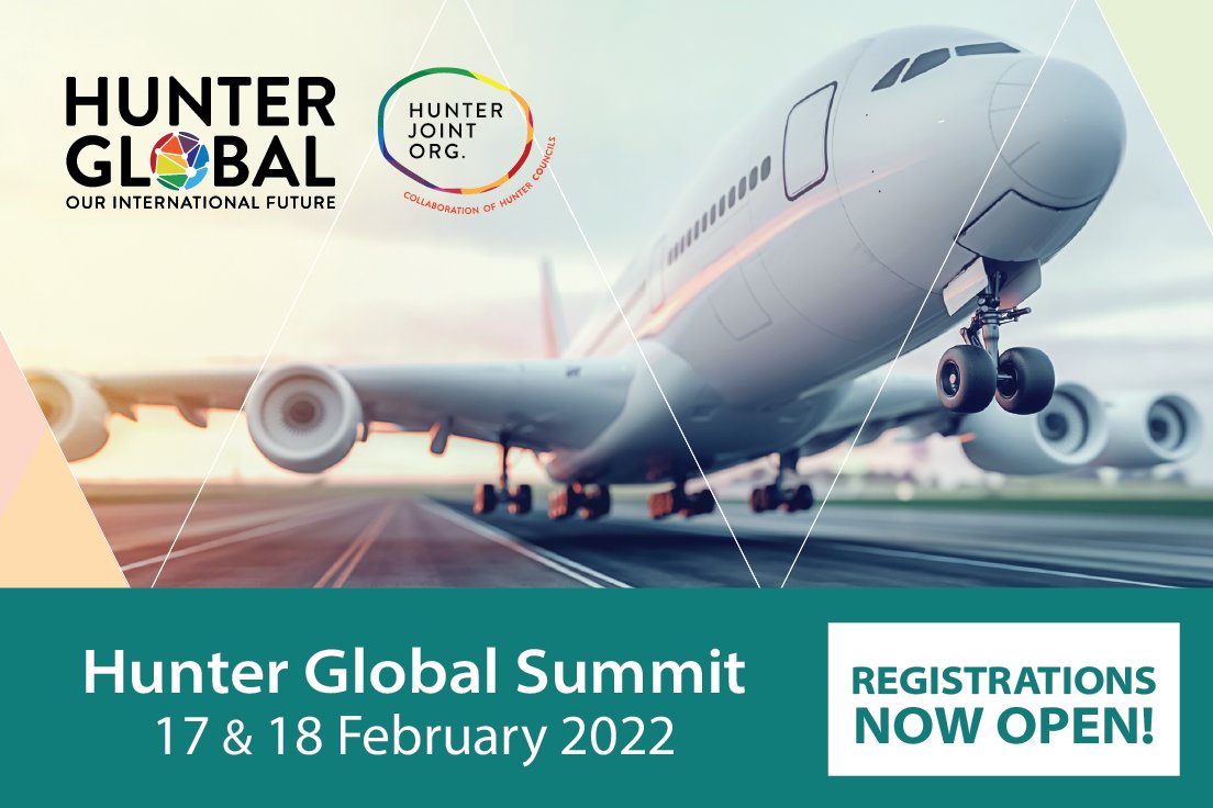UON_IRF's tweet photo. Proud to be part of the Hunter Global Summit, an initiative to ready the region for the global opportunities offered by the Newcastle airport runway upgrade. Led by the Hunter Joint Organisation, in partnership with @Uni_Newcastle. More info &amp; register: https://t.co/hzcMMcJEcX https://t.co/r1kmezqRKd