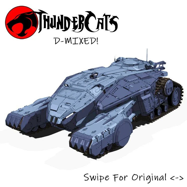 Vsions's tweet photo. Although I took some big liberties in designing my version of the  Thundertank, I truly do love the original design and tried to honor the original design where I could

#tanks #80scartoons #blenderart #scifiart #dennismejillones #artstation #thundercats #conceptart https://t.co/JBXRRY9W5S