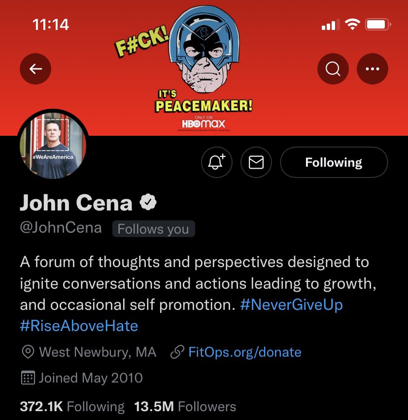 Hey <a href="/JohnCena/">John Cena</a>! Thanks for following Calabasas Kid Club! 🤙🏼