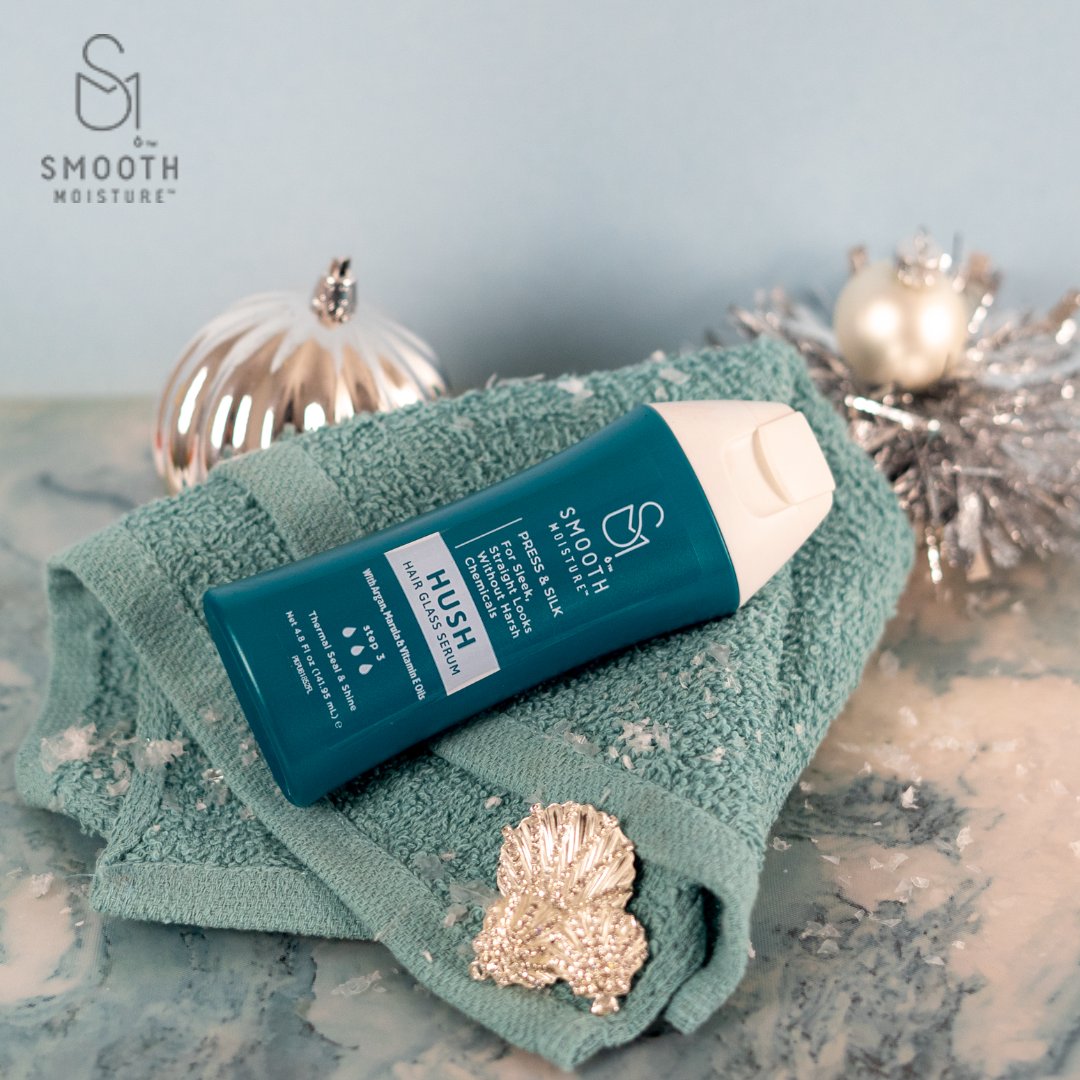 smoothmoisture's tweet photo. The third step in our silk press system is our cherished Hush Hair Glass Serum, it finishes hair to lock in moisture and add silky, glass-like shine and humidity protection to hair for longer lasting smooth straight looks.

Available on https://t.co/ASTJ1qXKLO (link in bio)! https://t.co/Vq3ChYMTiq
