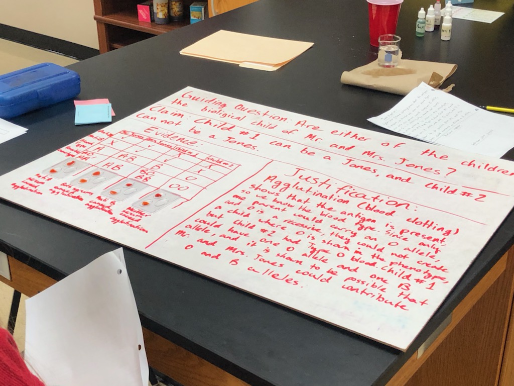 usebiology's tweet photo. Fun times investigating the Inheritance of Blood Types using Argument Driven Inquiry.  @ArgumentDriven #LibertyLearns https://t.co/x0gfdxmiei