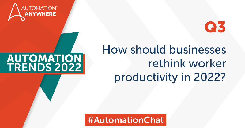 AutomationAnywh's tweet photo. Missed the tweetchat?
Don't worry... you can still join the conversation using the hashtag: #AutomationChat
See the questions below 👇 we'd love to hear your insights!
#RPA #Automation #Afterhours #Tweetchat