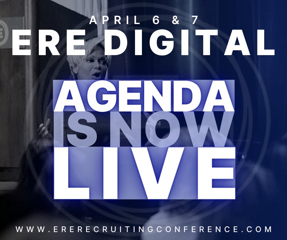ERE_net's tweet photo. 📢 The ERE Digital Agenda is now LIVE! Pre-registration pricing ends this Friday, January 28th. Register today to save $100. https://t.co/4ZCkykJoPG
#eredigital #talentacquisition #taevent #talentacquisitionconference #taconference #recruitingevent #callingallrecruiters https://t.co/gSMRwiHJhz