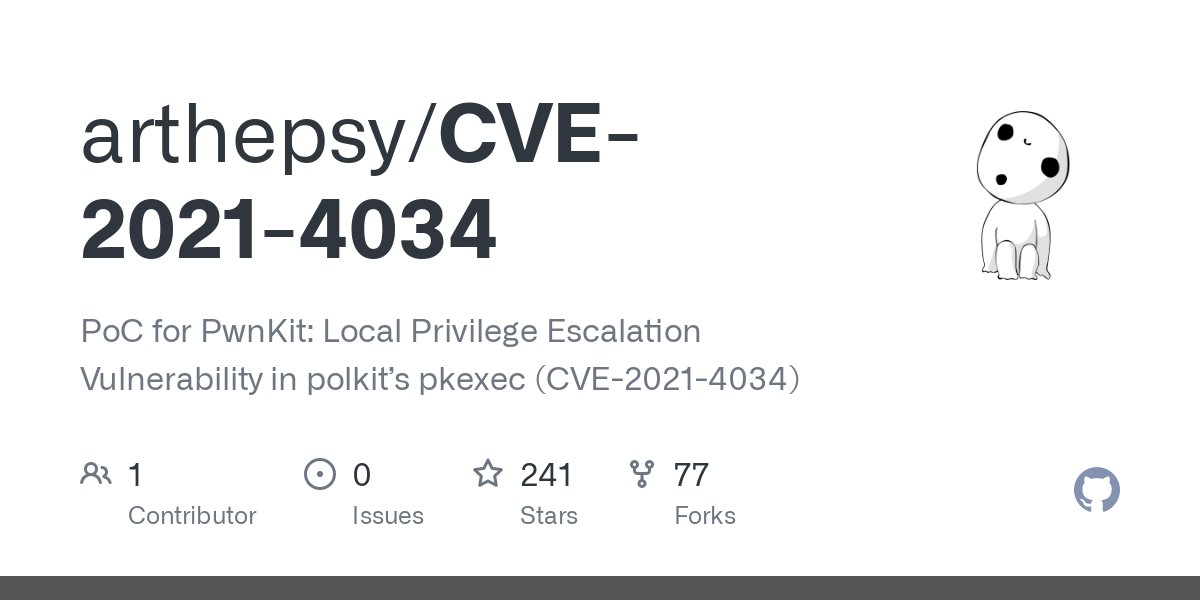 ptracesecurity's tweet image. PoC for PwnKit: Local Privilege Escalation Vulnerability in polkit’s pkexec (CVE-2021-4034) github.com/arthepsy/CVE-2… #PwnKit #PrivilegeEscalation #Vulnerability #Infosec