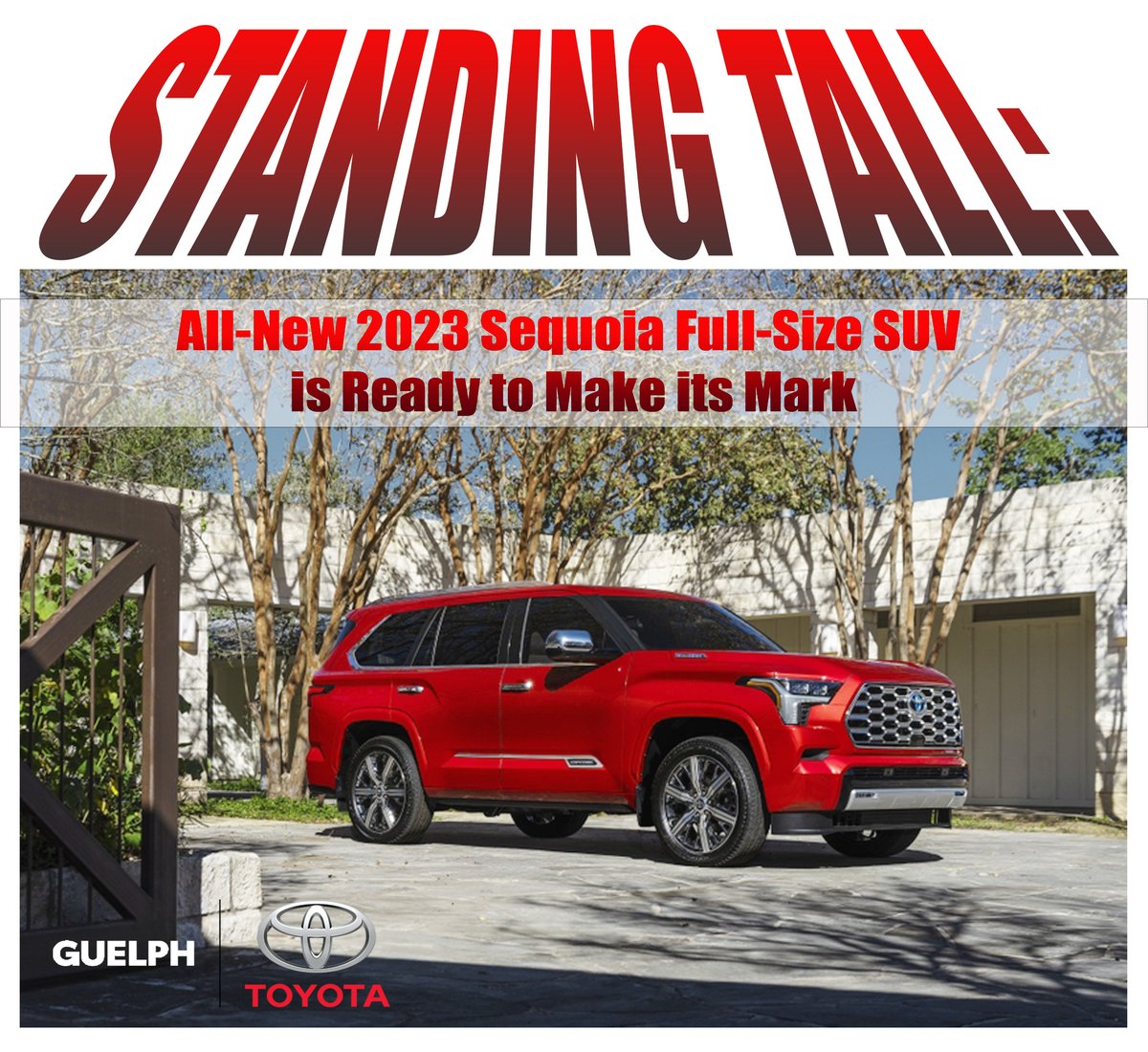 GuelphToyota's tweet photo. More about the 23 Toyota Sequoia!
Standing Tall: All-New 2023 Sequoia Full-Size SUV is Ready to Make its Mark https://t.co/gpNEXirTf4 
#Toyota #Sequoia #cardealer #carsales #newcars #Trending #carstuff #carnews #toyotafamily https://t.co/6cvQtqVJzP