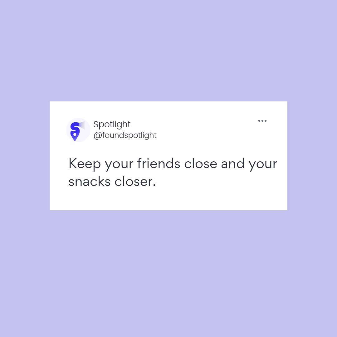 FoundSpotlight's tweet image. Just some advice take it or leave it!😂

PS: are we connected on Instagram yet? Find us at @foundspotlight
.
.
#Spotlight #foodie #foodblogger #Travel #follow #NYC #blogging #BloggingCommunity #community #snacks #friends #reviews #JoinUs #joingroup #instagram #advice
