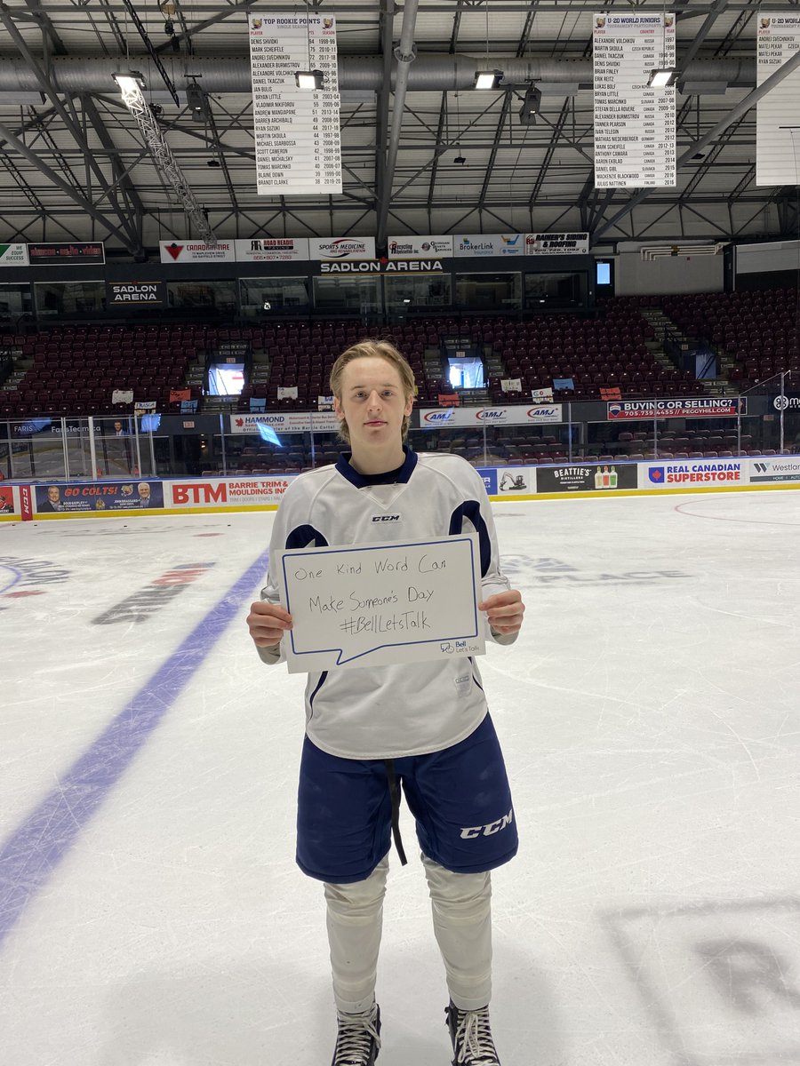OHLBarrieColts's tweet photo. Start the conversation today!

#BellLetsTalk https://t.co/wEaEAOGLeH