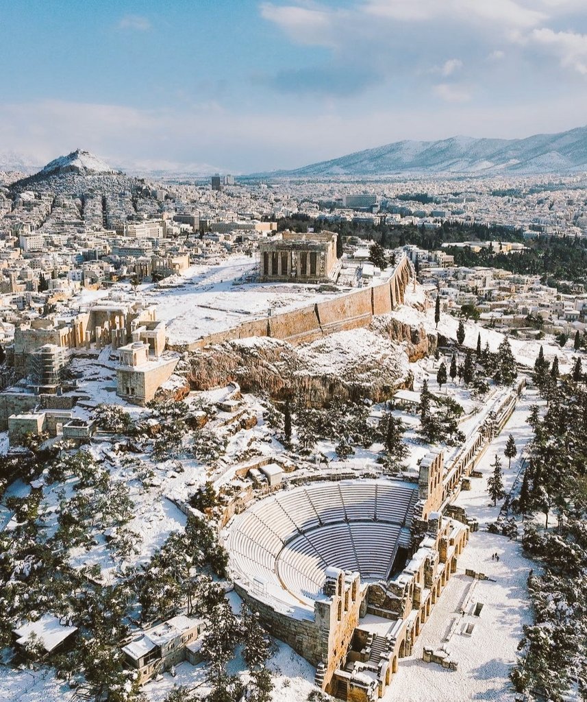 ballerinavas's tweet photo. Acropolis of Athens and Odeon of Herodes Atticus today https://t.co/QYc0UVY3Ok