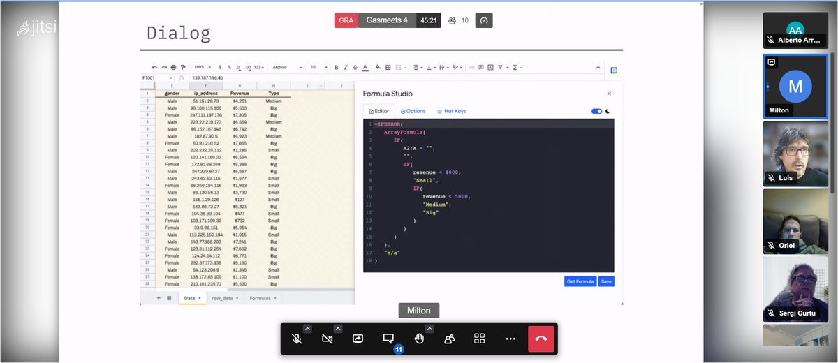 Muy interesante el complemento "Fórmula Studio" que nos presenta <a href="/Milton_slo/">Milton Slonim</a> para editar fórmulas en Google Sheets. #gasmeets4
