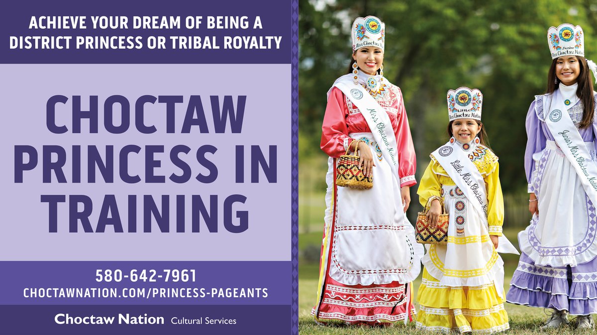 choctawnationOK's tweet photo. Choctaw Princess in Training events are approaching. Participants ages 8-22 are encouraged to attend and learn what being a Choctaw Princess entails. For more information, visit https://t.co/fm0ThCeK6t. https://t.co/S827H32J8e