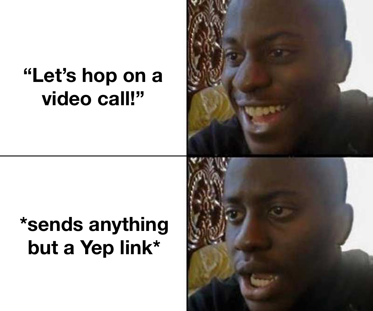 heyyepchat's tweet photo. Haven’t you learned by NOW??

We only want to see a Yep link.

#heyyep #videocall #videochat https://t.co/O5hrL0qcWB