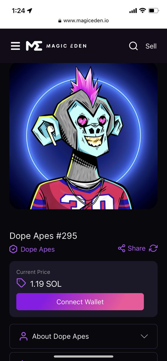 magiceden.io/item-details/A… #dopeapes <a href="/DopeApes/">Dope Apes NFT</a> #Solana #nft