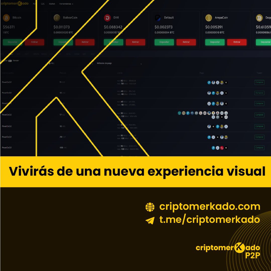 Muy pronto una #actualización con nueva interfaz modo #dark #light, 
la quieres ver? quieres saber cuando la tendrás disponible? 

Quédate atento a nuestras próximas notificaciones para que sepas el momento en que comenzarás a vivir una nueva #experiencia visual en #criptomerkado
