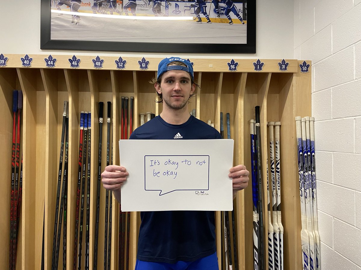 TorontoMarlies's tweet photo. Support each other and keep the conversation going. 

#BellLetsTalk https://t.co/N7D1kndmon