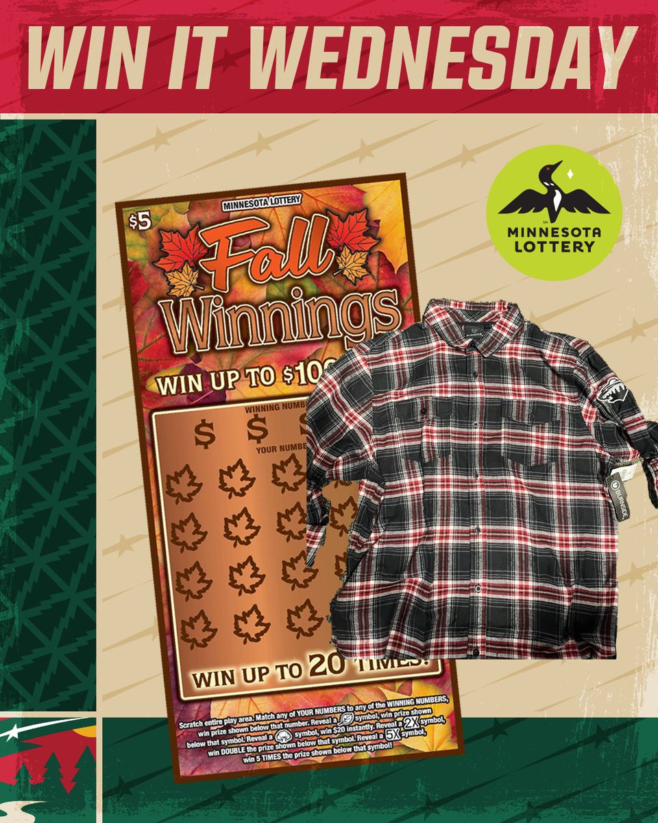 mnwild's tweet photo. Say I’MN to #WinItWednesday.

RT for a chance to win a #mnwild flannel, $50 in @mnlottery scratch 🎟 and more!

Rules » https://t.co/DIuNWnu1y2 https://t.co/iyz9Dpq5Pn