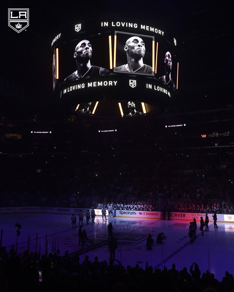 LAKings's tweet photo. Two years ago today, we lost a legend. 

Rest in peace, Kobe Bryant. 💛 💜 https://t.co/xmi0a6WAzG