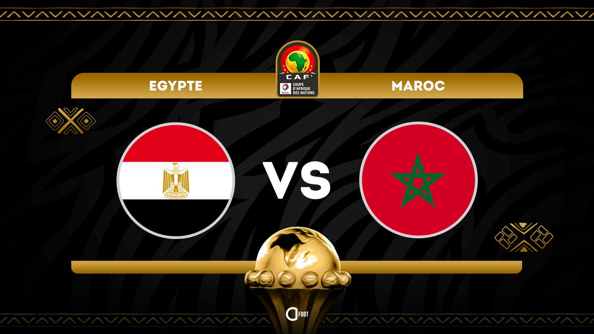 ActuFoot_'s tweet photo. 🔴 Quart de finale de la #CAN2021 :

EGYPTE 🇪🇬 - 🇲🇦 MAROC

Match dimanche à 17h. https://t.co/Jqyq9v3s0i