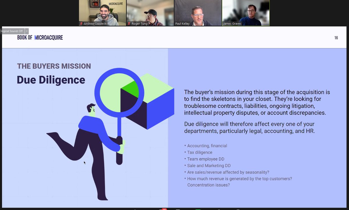 We're educating 100s of startups live on how to get <a href="/microacquire/">Formerly MicroAcquire (now acquire.com)</a>'d with our in-house M&amp;A advisor <a href="/pauljonkelley/">Paul Kelley</a>. So much value being shared.

Retweet if you'd like the recording.
