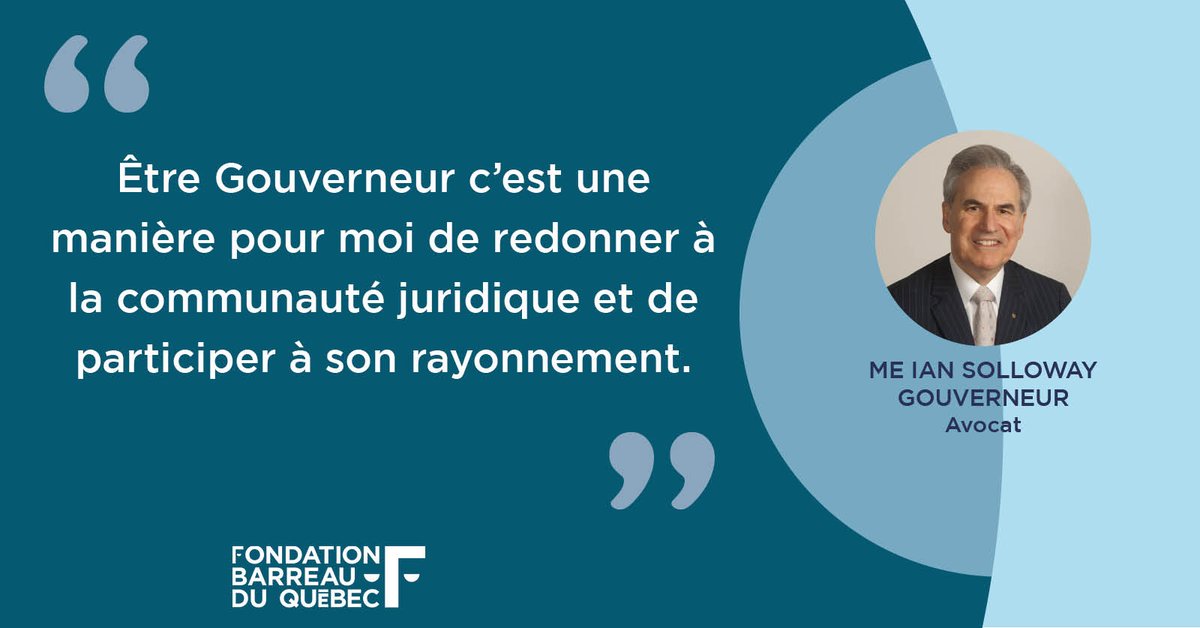 MERCI à Me <a href="/sollowaylaw/">Ian M. Solloway</a>, Gouverneur à la #Fondation, pour son soutien! 👏

À travers leur générosité envers leur Fondation, nos Gouverneurs soutiennent nos programmes pour l'avancement du #droit.