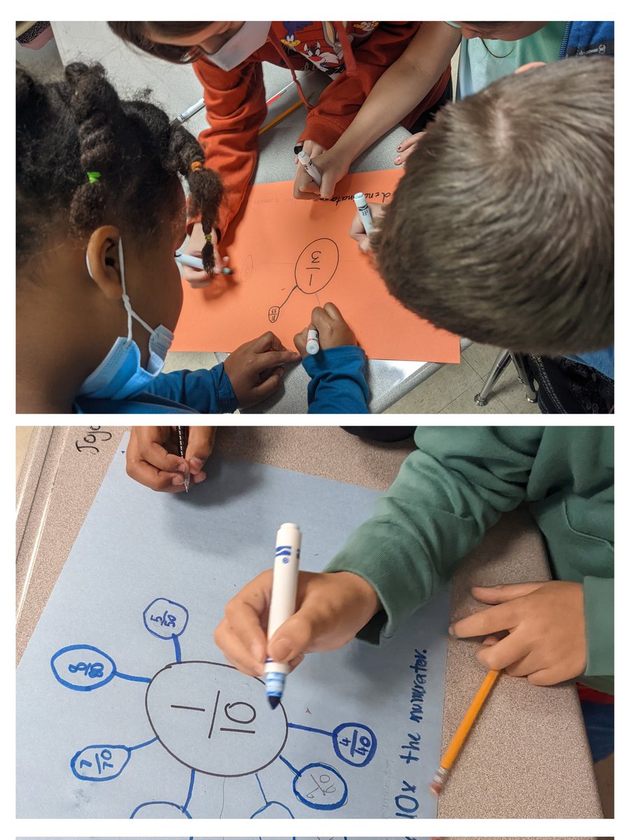 KatieP1120's tweet photo. How I LOVE having convos about what makes a fraction equivalent! The fact that they're making my anchor charts for me is also a plus!
#Math
#teamwork
#stretchyourbrain
@LauraAdamsComal 
@SSchneiderCISD @jodimac99CISD https://t.co/u3iakRIjPa