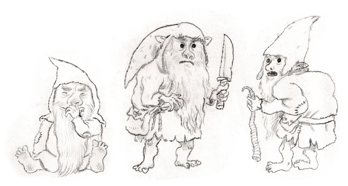 Some sketchbook goblins that seem appropriate #goblinweek 