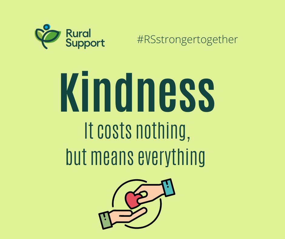 Remember Kindness costs nothing but means everything - to the receiver and the giver. 
 
#RSstrongertogether