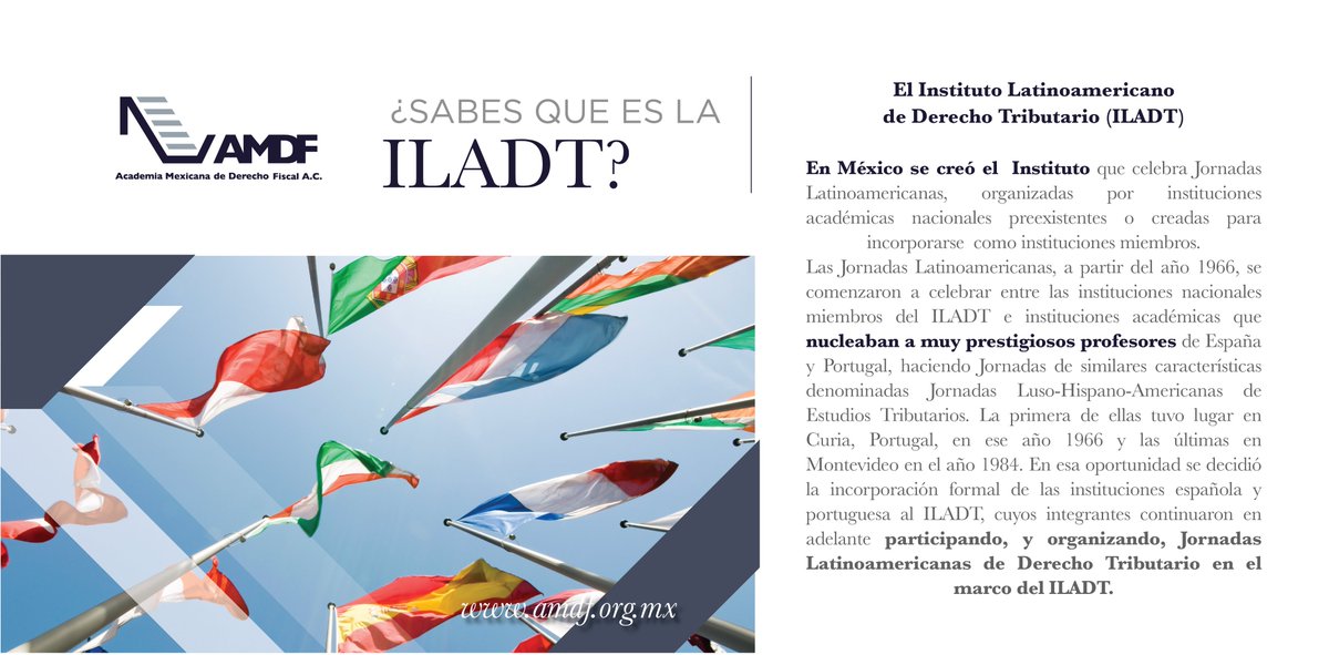AMDF4's tweet photo. ¿Sabes qué son las Jornadas Latinoamericanas de Derecho Tributario?
Conoce más sobre la cómo funciona el #ILADT en nuestra página web.
https://t.co/szY3GWHWD6
#AMDF4 #abogado #Derechotributario #formaciónlegal #capacitación #Excelenciaacademica https://t.co/b98vY0oFX3