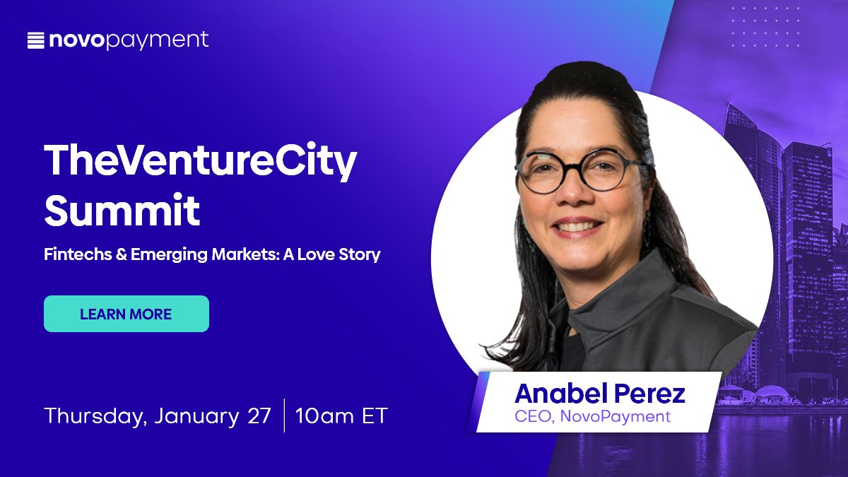 novopayment's tweet image. Catch our CEO @APFintech  speaking on tomorrow's panel "Fintech &amp;amp; Emerging Markets: A Love Story" at @TheVentureCity's Miami Summit! We are looking forward to the conversation and hope to see you there!

bit.ly/3rVPFYS