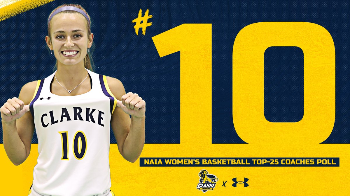 ClarkeWBB's tweet photo. Pride women's basketball cracks the NAIA Top 10 in latest coaches poll

#ClarkePride #different 

Story ⬇️

https://t.co/nLkkOjME0M https://t.co/iT7NQGuohy