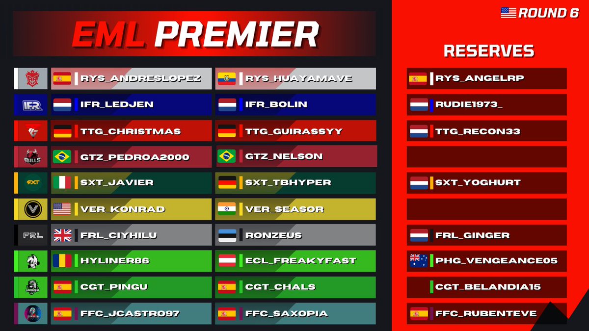 #DiaDeCarrera

[🏆] @EML_F1

[🎮] @Formula1game

[ 🇺🇸 ] IEEUU

[🚘]  #F1Multijugador

[👽] <a href="/Chals_Jul/">Chals</a>
[👽] <a href="/danieeelmg19/">Daniel Murillo</a>

[⏰] 21:30

[📺] youtube.com/c/LeagueRacing…

#GoCustomsGT💪💪