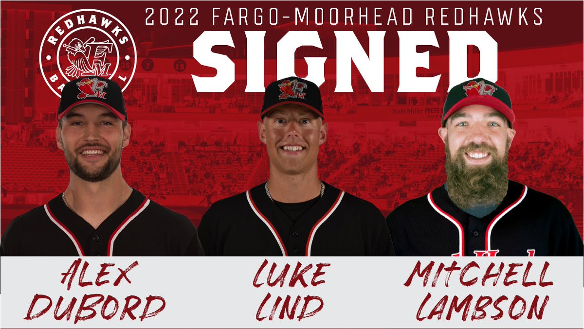 FMRedHawks's tweet image. @FMRedHawks add three more pitchers for 2022 by signing  @AlexDuBord25 , @LLind29 and Mitch Lambson.

ow.ly/APSY50HEPFB