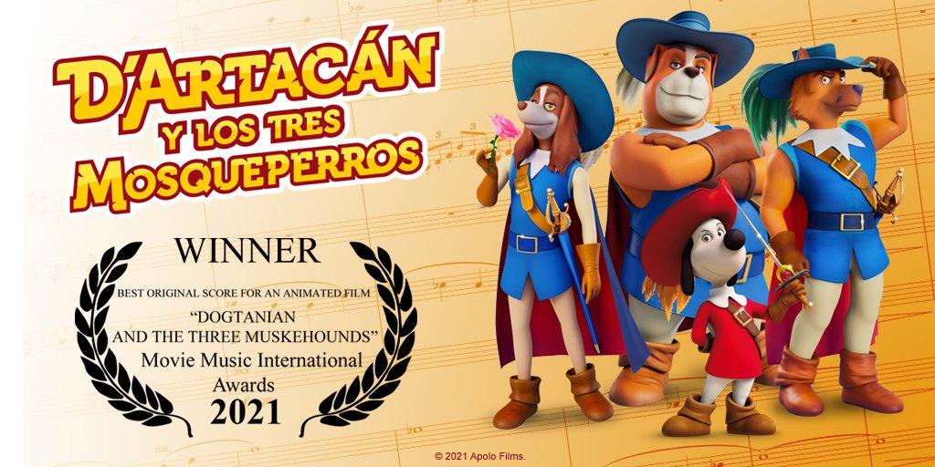 FilmsApolo's tweet image. Orgullosos de compartir este gran galardón con todos vosotros.
#UnoParaTodos y #TodosParaUno ⚔️⚔️⚔️⚔️

#moviemusicinternationalawards #BSO #bandasonora #music #musica #Cine #cinema #Movie #peliculas #animacion #animation #3danimation #television #radio #digital #premios #awards