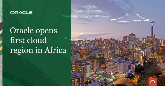 .<a href="/Oracle/">Oracle</a>'s first #cloud region in Africa is now live in Johannesburg! See how the company is helping accelerate the continent’s digital economy: bit.ly/32yb5mb