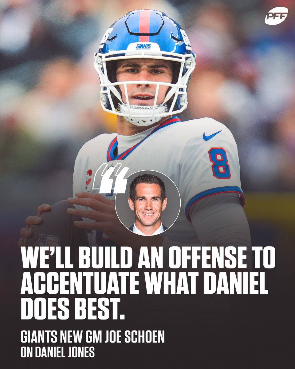 PFF's tweet photo. The Giants new GM will build around Danny Dimes 🤝 https://t.co/nRk710zSBv