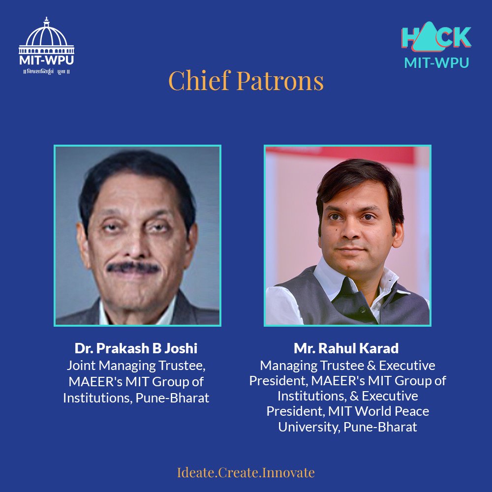 MITWPUOfficial's tweet photo. Dignitaries from the Online Valedictory Session of MIT-WPU’s Innovation Hackathon 2022 that took place Tuesday, 25th January 2022.
#Hackmitwpu #hackathon #mitwpu #startup https://t.co/AxUVEaiNYd