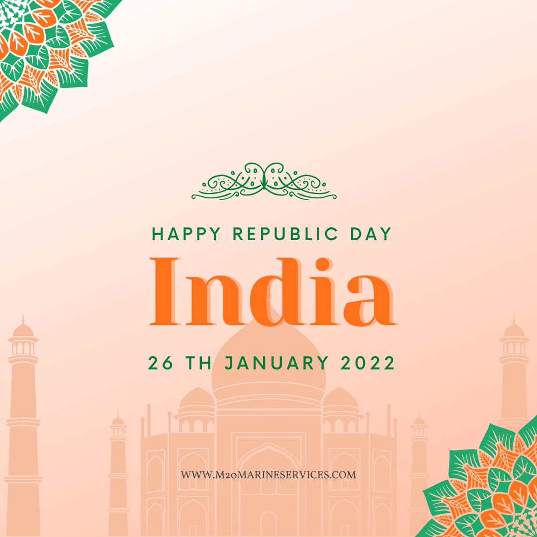 Wish you all a Happy Republic Day from Team M20🎉🎉 #RepublicDay #maritime #seafarers