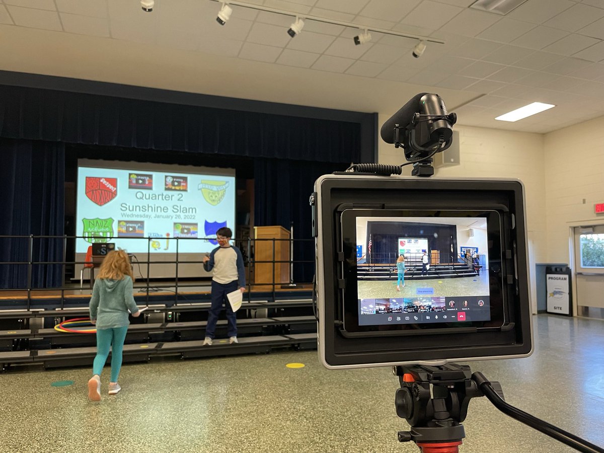 Teachnmomma's tweet photo. Day 10 WHY: Q2 Sunshine Slam-Virtual assembly for all to celebrate!Included was a guest speaker, games, and final house points total reveal. #30DaysofWHY #thinkoutsidethebox @PinchbeckESRays @HCPS_Innovates https://t.co/wXtbrahwHy