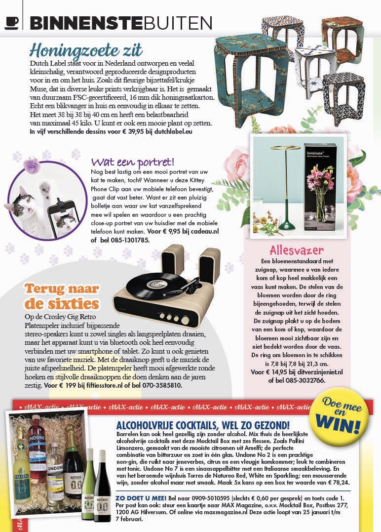 CoverArtPrints's tweet photo. CoverArt kliko stickers &amp; huisnummer zowel als DutchLabel met krukjes Muze in de #Max deze week! Erg leuk, Top 🎉 https://t.co/THexYg0mGF